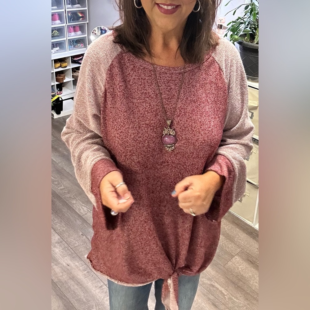 Burgundy tunic